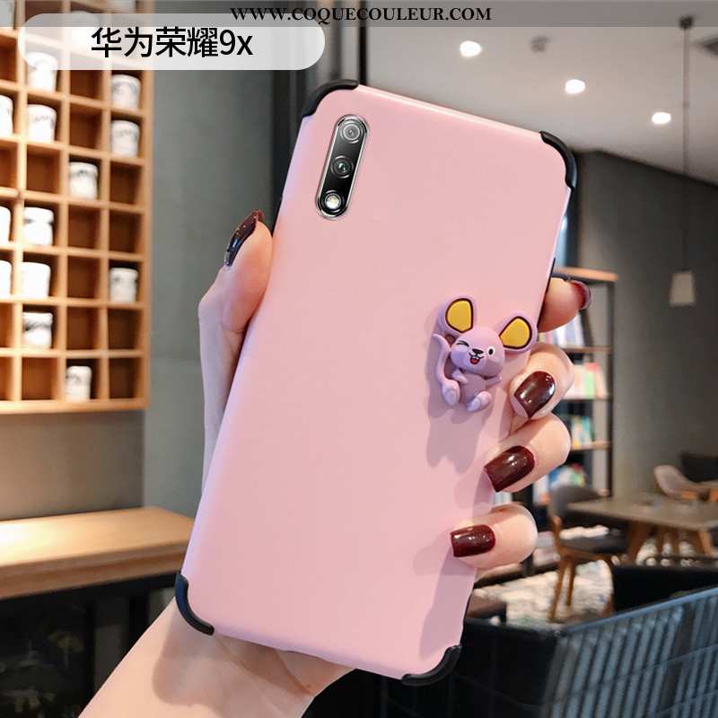 Étui Honor 9x Dessin Animé Coque Silicone, Honor 9x Charmant Amoureux Rose