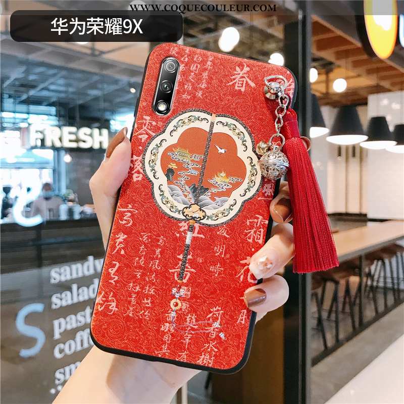 Étui Honor 9x Créatif Rose Fluide Doux, Coque Honor 9x Vintage Incassable