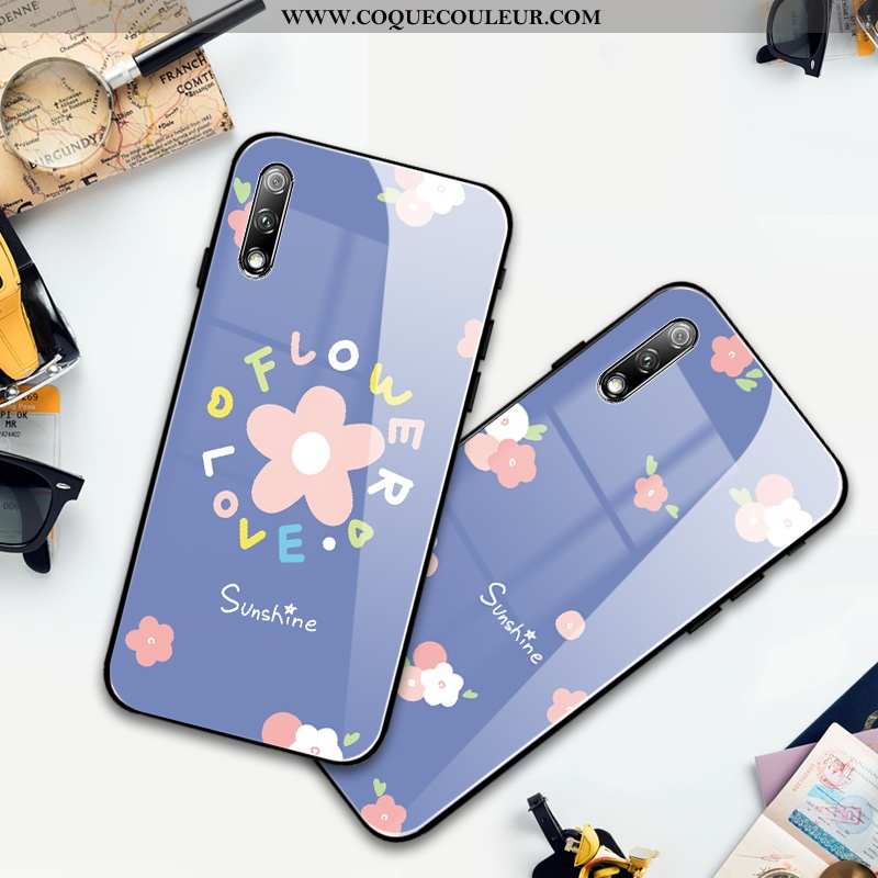 Étui Honor 9x Personnalité Protection Verre, Coque Honor 9x Créatif Petit Violet