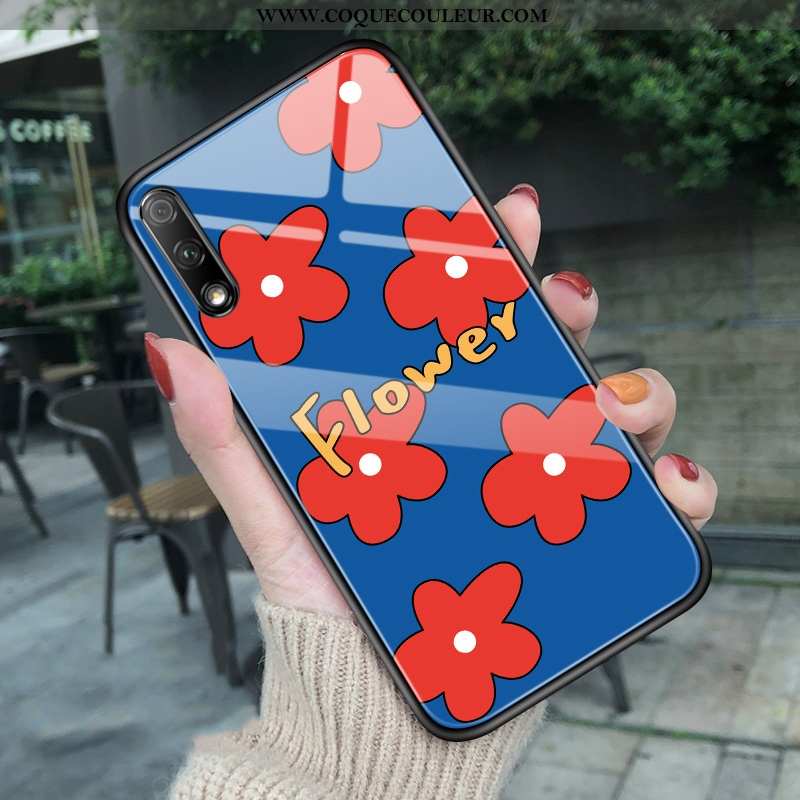 Étui Honor 9x Légère Fleurs Ultra, Coque Honor 9x Protection Verre Blanche