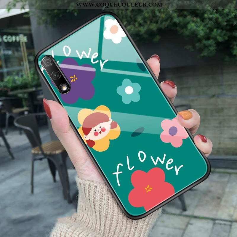 Étui Honor 9x Légère Fleurs Ultra, Coque Honor 9x Protection Verre Blanche