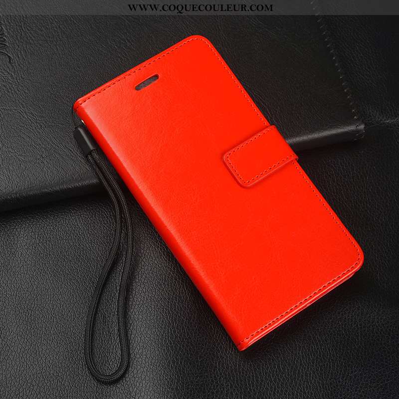 Étui Honor 9x Cuir Membrane Rouge, Coque Honor 9x Fluide Doux Clamshell Rouge