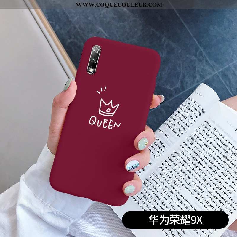 Étui Honor 9x Mode Fluide Doux Amoureux, Coque Honor 9x Protection Silicone Bleu