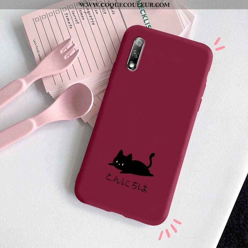 Étui Honor 9x Créatif Fluide Doux Simple, Coque Honor 9x Ultra Légère Bordeaux