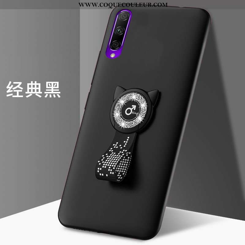 Coque Honor 9x Pro Délavé En Daim Protection Tendance, Housse Honor 9x Pro Dessin Animé Noir