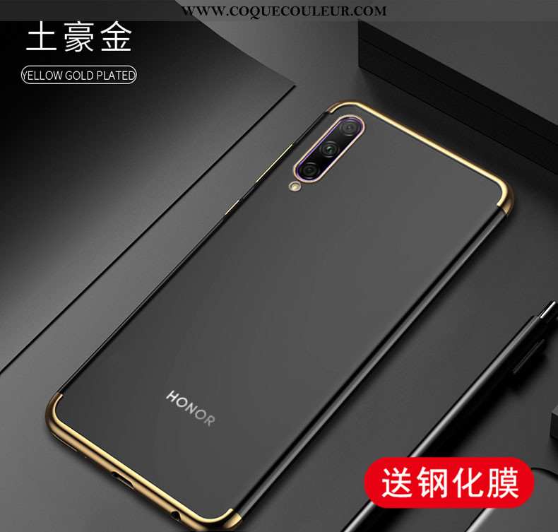 Housse Honor 9x Pro Transparent Téléphone Portable Or, Étui Honor 9x Pro Légère Protection Doré