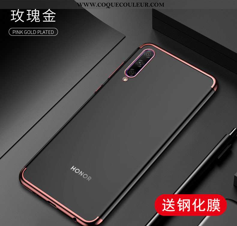 Housse Honor 9x Pro Transparent Téléphone Portable Or, Étui Honor 9x Pro Légère Protection Doré