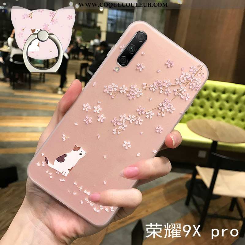 Housse Honor 9x Pro Fluide Doux Légère Étui, Étui Honor 9x Pro Silicone Transparent Rose