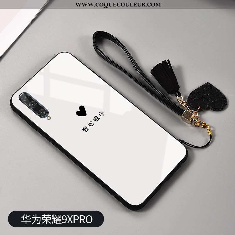 Coque Honor 9x Pro Verre Frais Simple, Housse Honor 9x Pro Personnalité Vent Noir