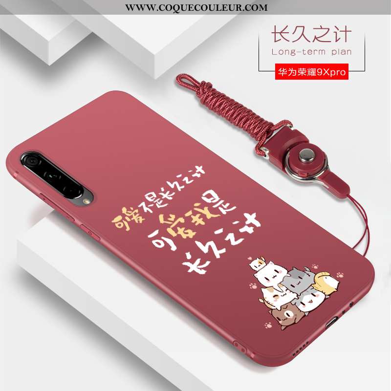 Coque Honor 9x Pro Tendance Étui Coque, Housse Honor 9x Pro Silicone Nouveau Rouge