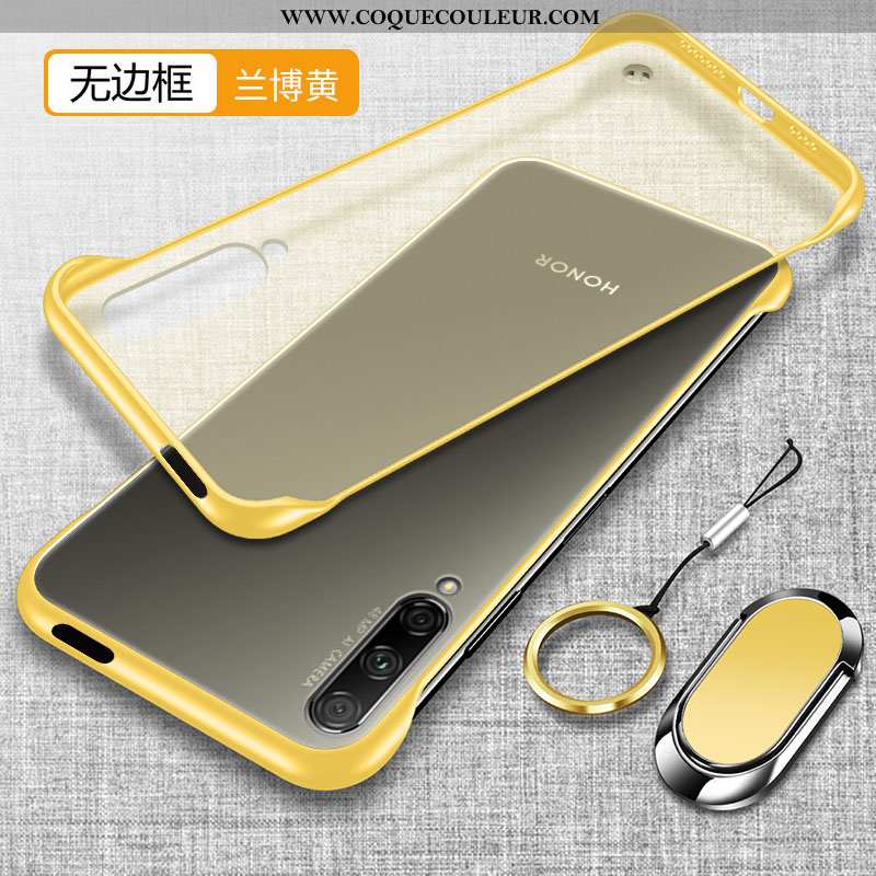 Coque Honor 9x Pro Délavé En Daim Jaune Téléphone Portable, Housse Honor 9x Pro Personnalité Silicon