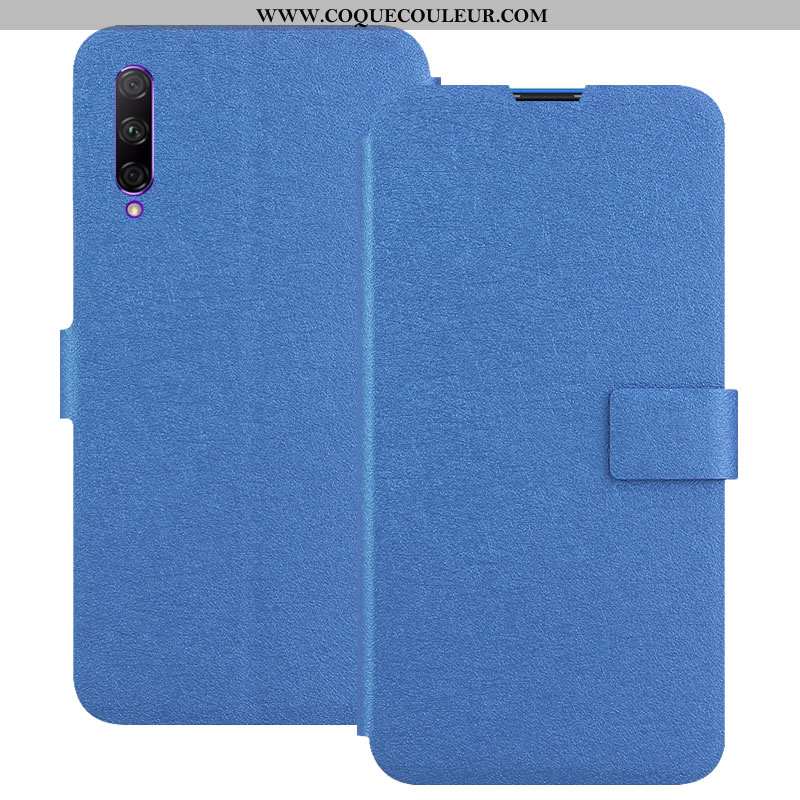 Housse Honor 9x Pro Cuir Coque Boucle, Étui Honor 9x Pro Téléphone Portable Bleu