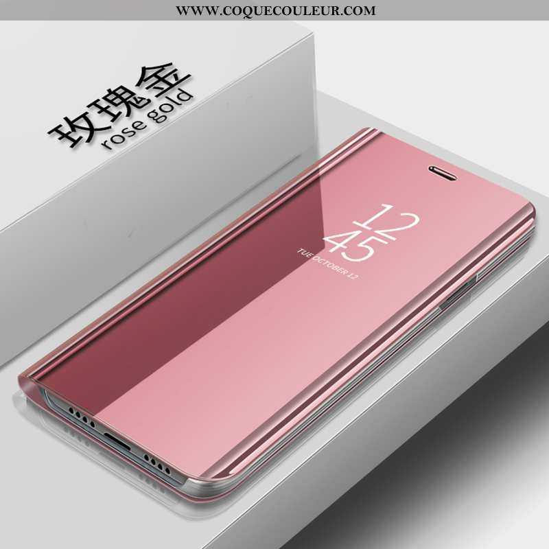 Étui Honor 9x Pro Protection Miroir Coque, Coque Honor 9x Pro Verre Rouge Rose