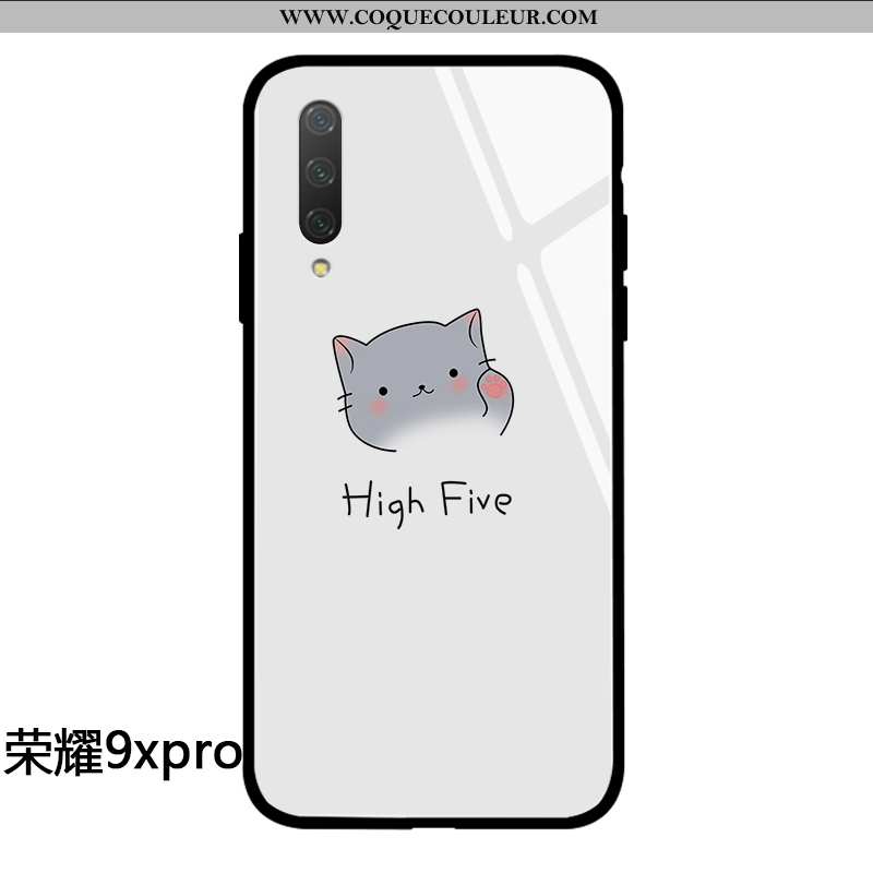 Housse Honor 9x Pro Dessin Animé Frais Silicone, Étui Honor 9x Pro Charmant Coque Beige