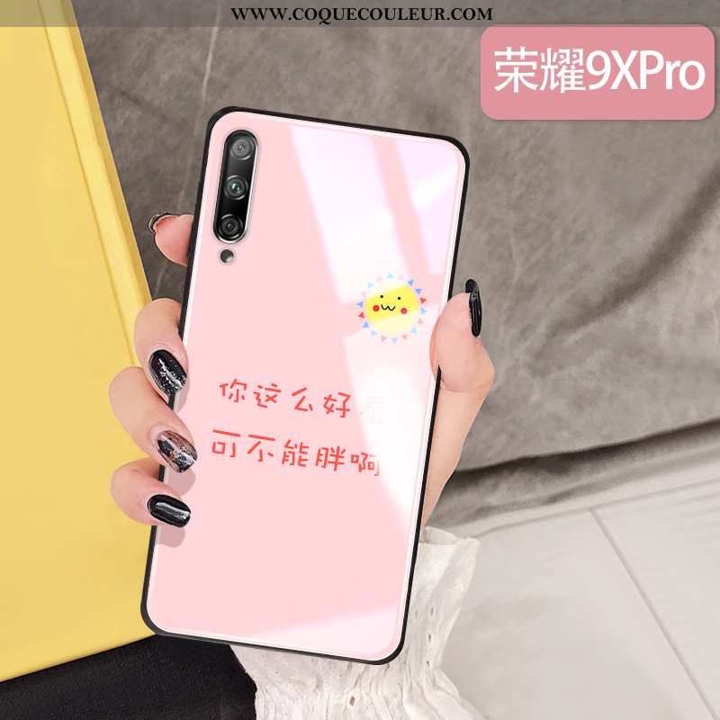 Housse Honor 9x Pro Silicone Téléphone Portable Simple, Étui Honor 9x Pro Protection Rose