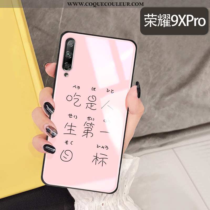 Housse Honor 9x Pro Silicone Téléphone Portable Simple, Étui Honor 9x Pro Protection Rose