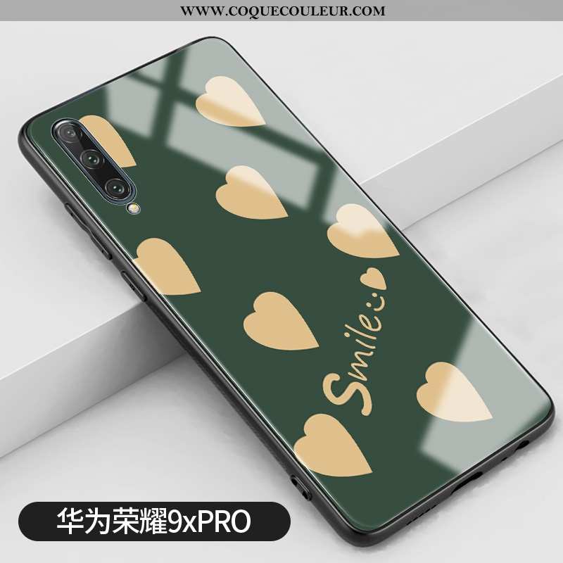 Étui Honor 9x Pro Silicone Protection Frais, Coque Honor 9x Pro Mode Tendance Verte