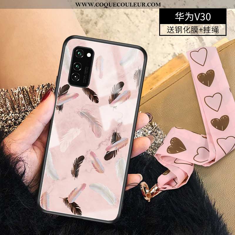 Étui Honor View30 Protection Coque Personnalité, Honor View30 Luxe Ultra Rose