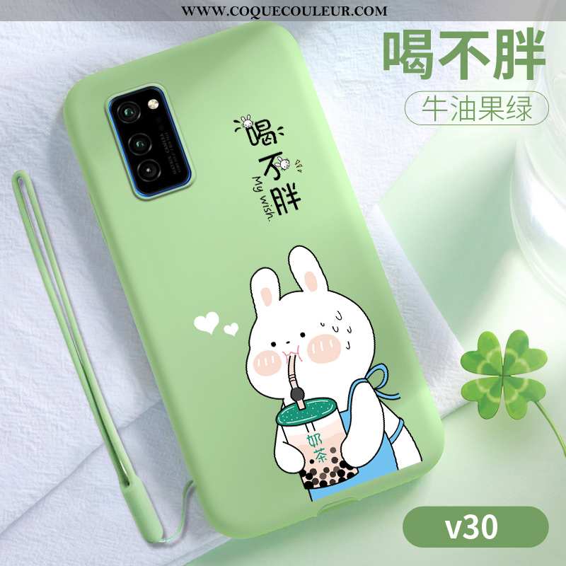 Étui Honor View30 Charmant Téléphone Portable Silicone, Coque Honor View30 Ultra Vert Verte