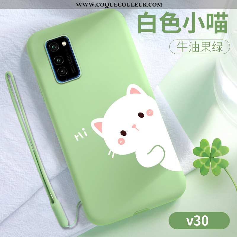 Étui Honor View30 Charmant Téléphone Portable Silicone, Coque Honor View30 Ultra Vert Verte