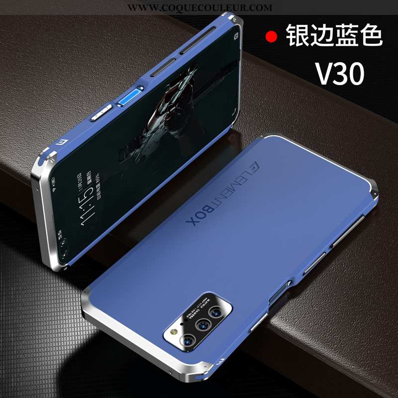 Coque Honor View30 Métal Tout Compris Étui, Housse Honor View30 Ultra Silicone Bleu