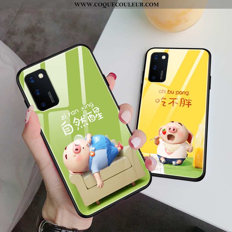 Étui Honor View30 Silicone Nouveau Verre, Coque Honor View30 Protection Jaune