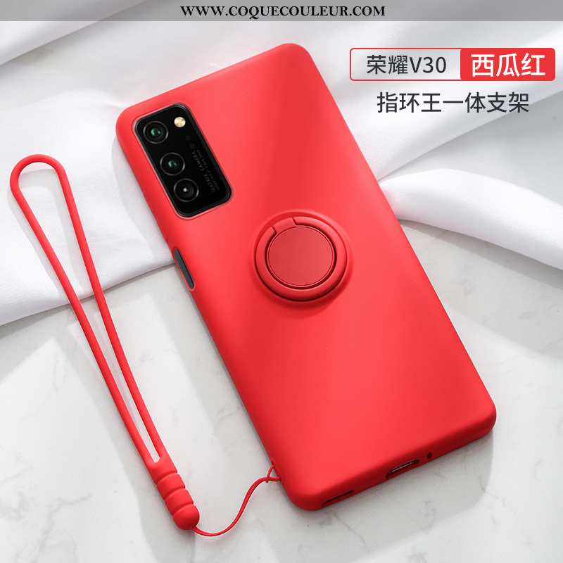 Étui Honor View30 Délavé En Daim Support Incassable, Coque Honor View30 Personnalité Nouveau Rose