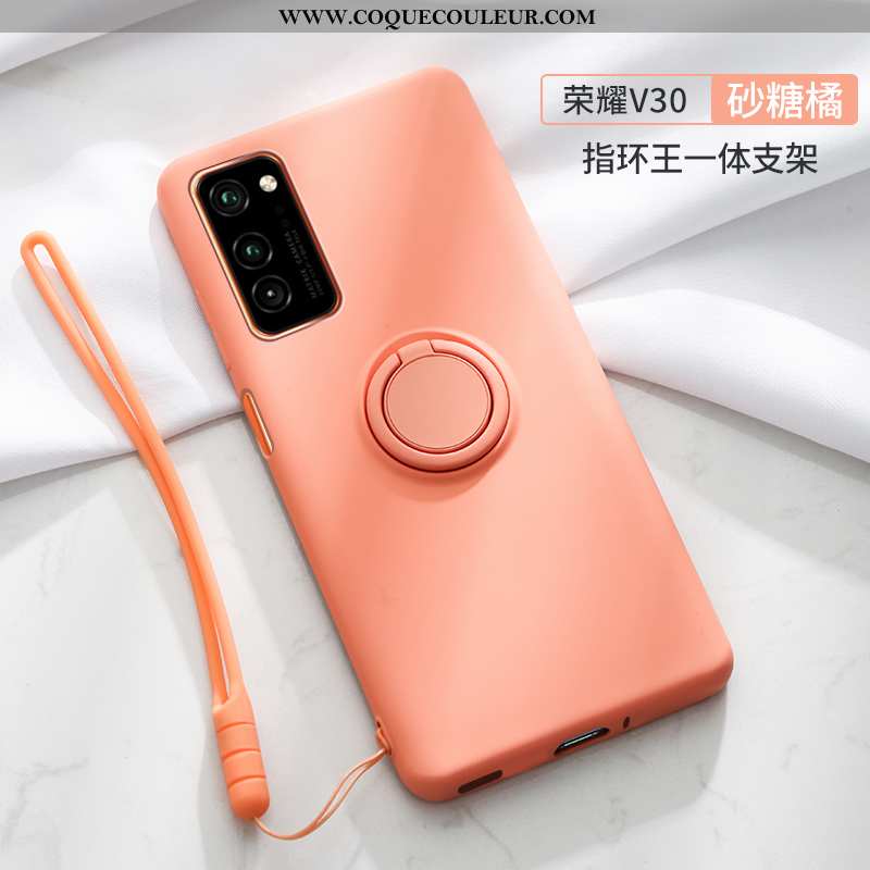 Étui Honor View30 Délavé En Daim Support Incassable, Coque Honor View30 Personnalité Nouveau Rose