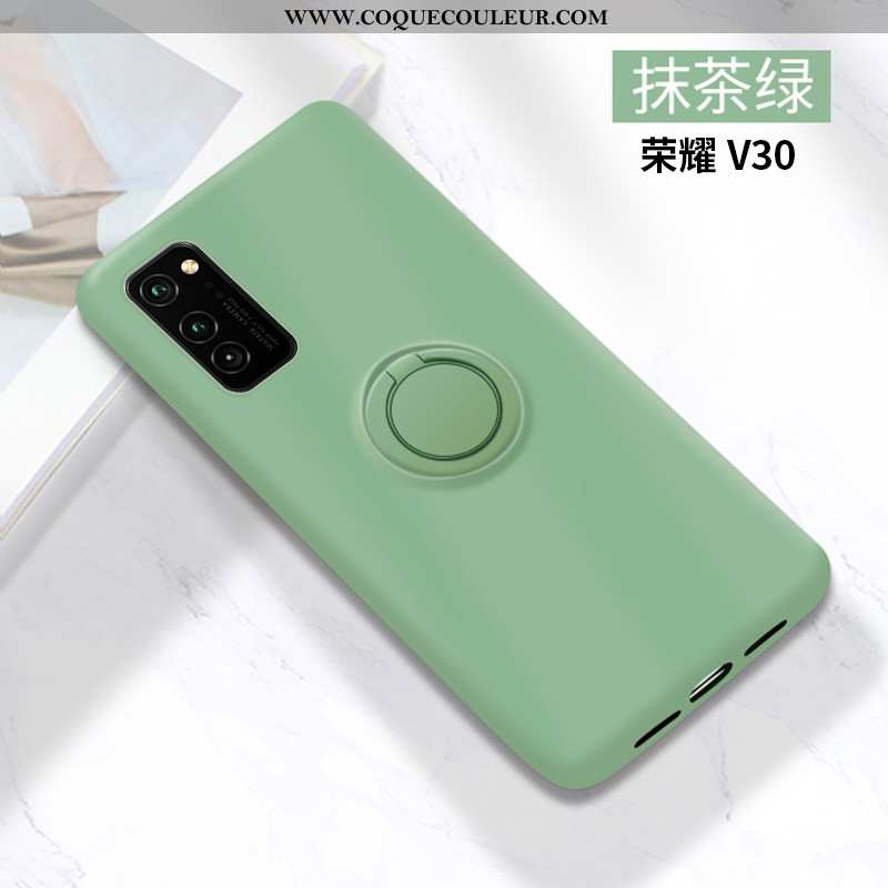 Étui Honor View30 Protection Vert Support, Coque Honor View30 Ornements Suspendus Incassable Verte