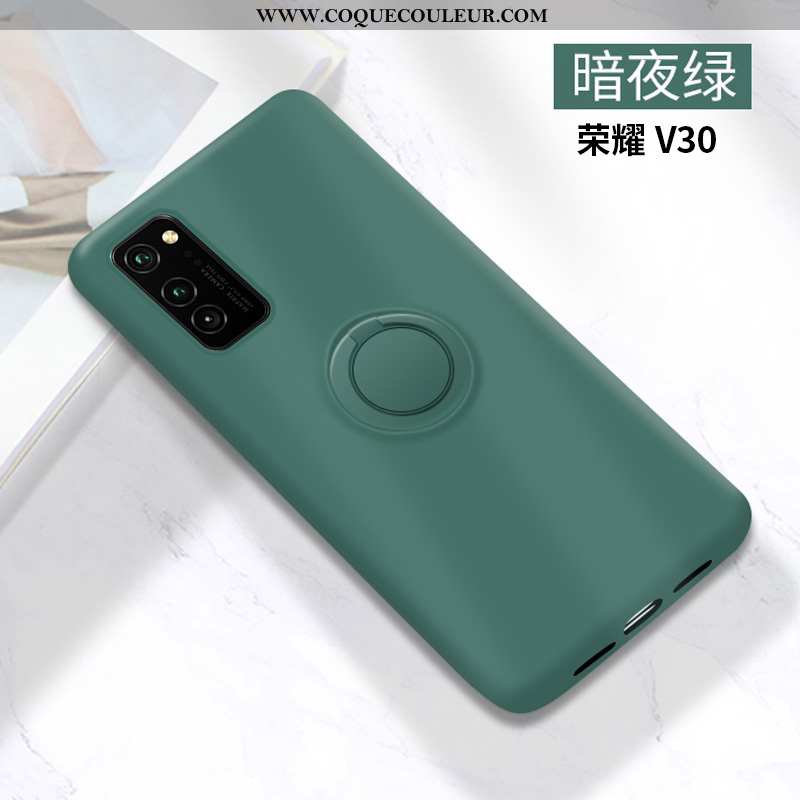 Étui Honor View30 Protection Vert Support, Coque Honor View30 Ornements Suspendus Incassable Verte