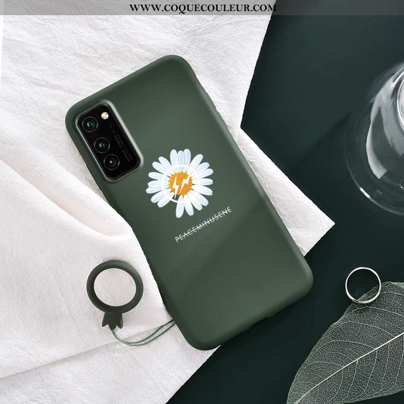 Étui Honor View30 Personnalité Simple Petite Marguerite, Coque Honor View30 Tendance Verte