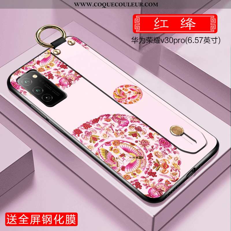 Housse Honor View30 Pro Ultra Coque Tout Compris, Étui Honor View30 Pro Légère Style Chinois Verte