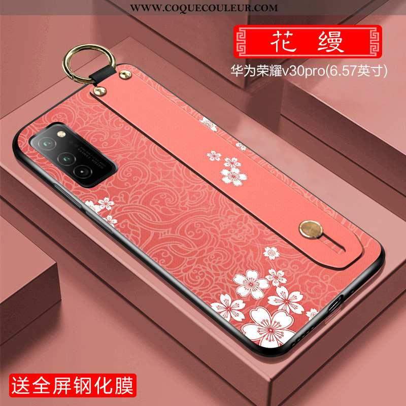 Housse Honor View30 Pro Ultra Coque Tout Compris, Étui Honor View30 Pro Légère Style Chinois Verte