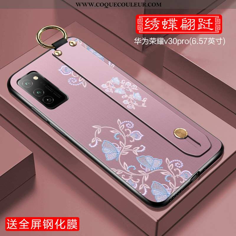 Housse Honor View30 Pro Ultra Coque Tout Compris, Étui Honor View30 Pro Légère Style Chinois Verte