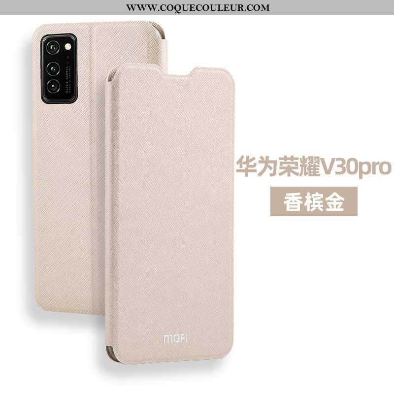 Étui Honor View30 Pro Protection Tout Compris Rose, Coque Honor View30 Pro Cuir Clamshell Rose