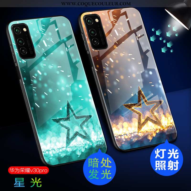 Housse Honor View30 Pro Protection Personnalité Coque, Étui Honor View30 Pro Verre Délavé En Daim Ve