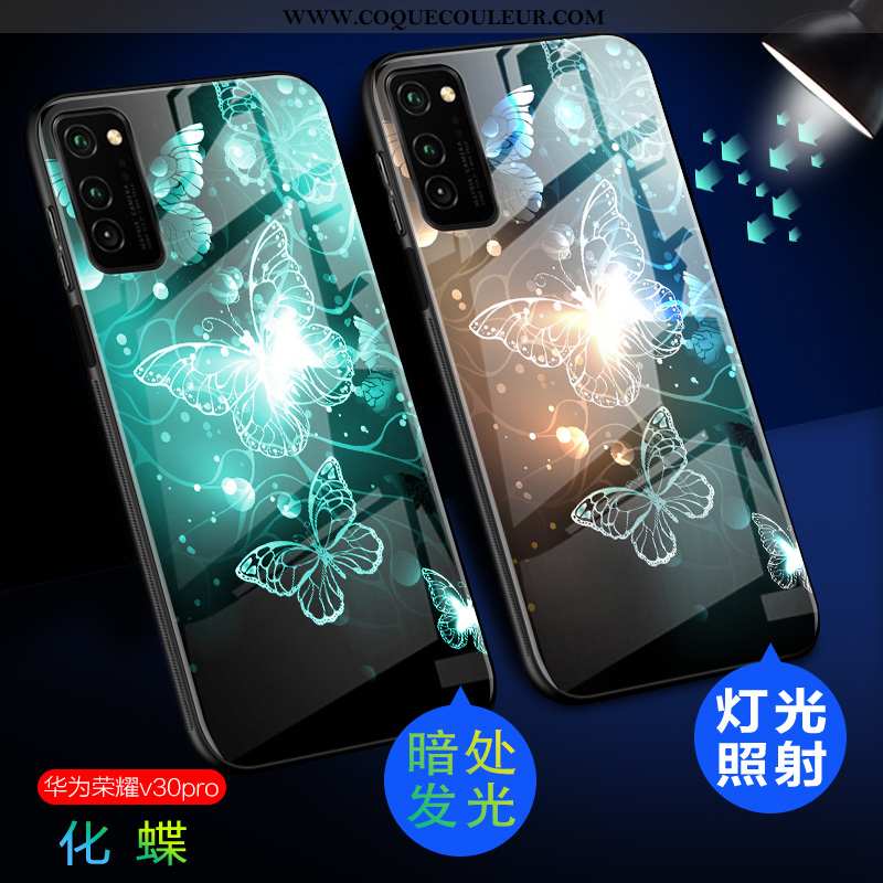 Housse Honor View30 Pro Protection Personnalité Coque, Étui Honor View30 Pro Verre Délavé En Daim Ve