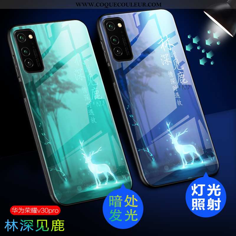 Housse Honor View30 Pro Protection Personnalité Coque, Étui Honor View30 Pro Verre Délavé En Daim Ve