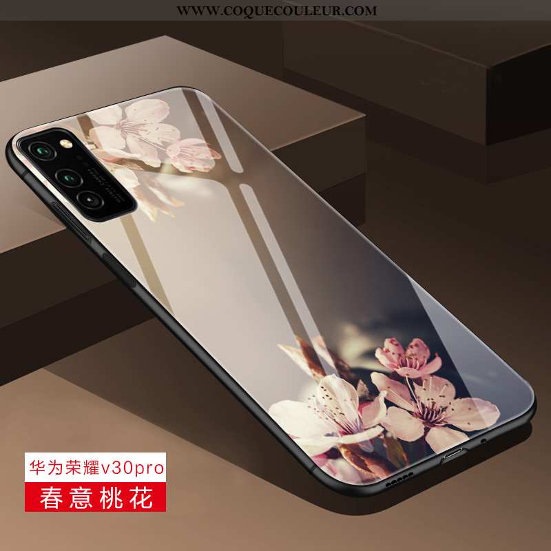 Housse Honor View30 Pro Protection Personnalité Coque, Étui Honor View30 Pro Verre Délavé En Daim Ve