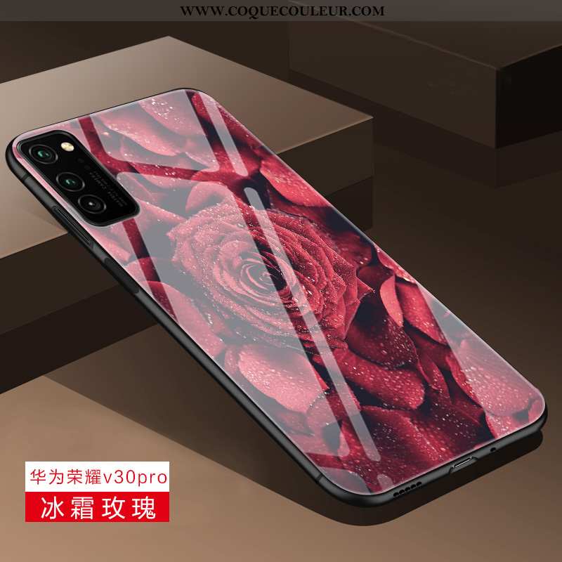 Housse Honor View30 Pro Protection Personnalité Coque, Étui Honor View30 Pro Verre Délavé En Daim Ve