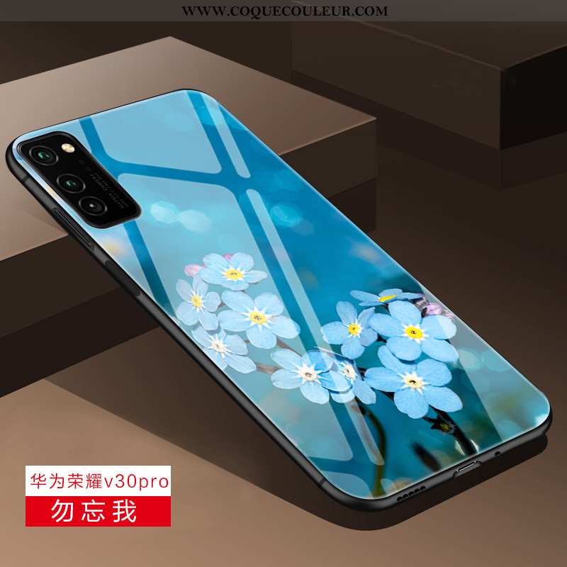 Housse Honor View30 Pro Protection Personnalité Coque, Étui Honor View30 Pro Verre Délavé En Daim Ve