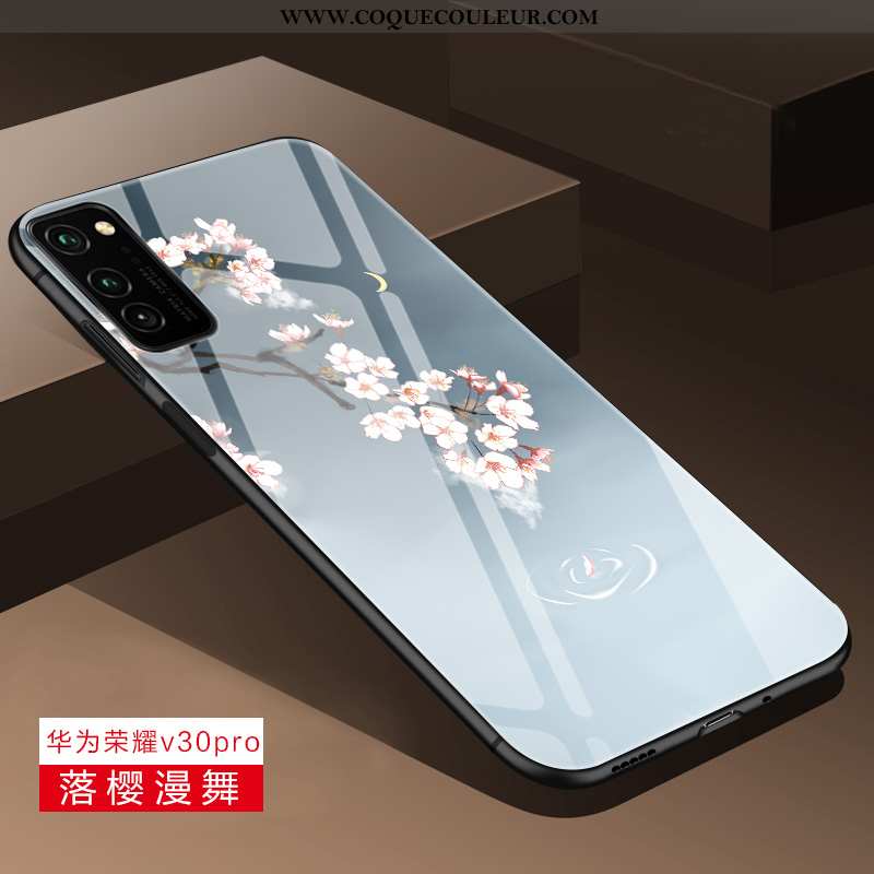 Housse Honor View30 Pro Protection Personnalité Coque, Étui Honor View30 Pro Verre Délavé En Daim Ve