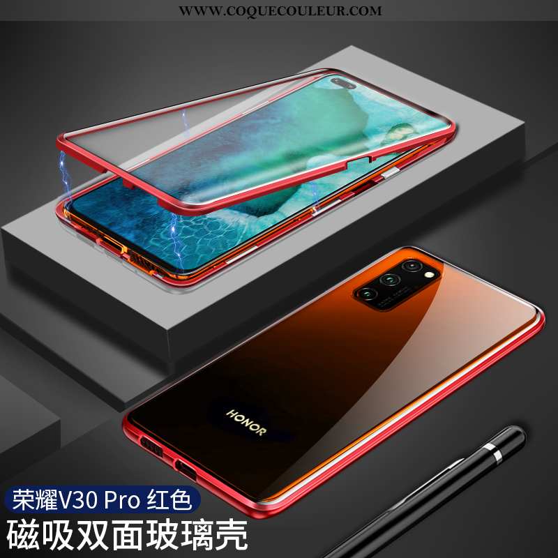 Coque Honor View30 Pro Créatif Étui Coque, Housse Honor View30 Pro Ultra Personnalité Rouge