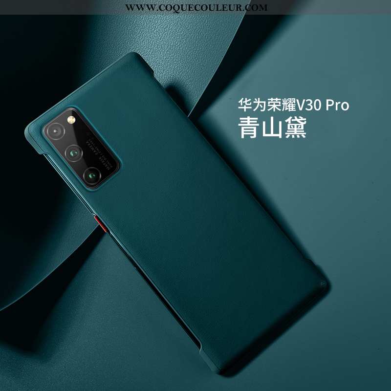 Étui Honor View30 Pro Ultra Cuir Bovins, Coque Honor View30 Pro Légère Luxe Orange