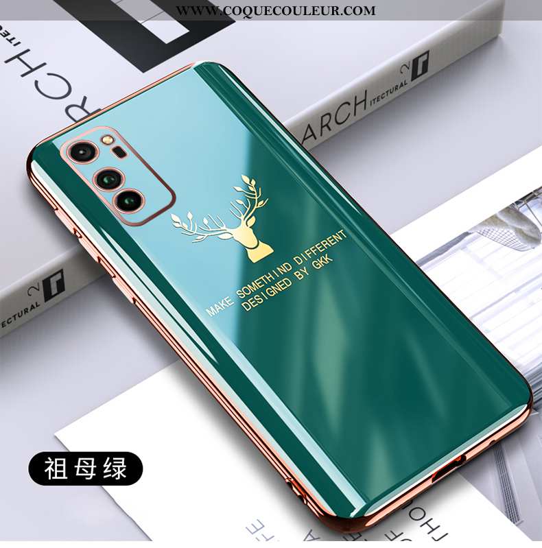 Étui Honor View30 Pro Tendance Personnalité Coque, Coque Honor View30 Pro Fluide Doux Placage Verte