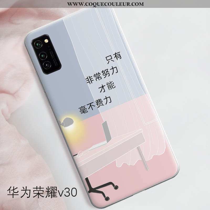 Housse Honor View30 Pro Tendance Silicone Étui, Étui Honor View30 Pro Fluide Doux Coque Rose