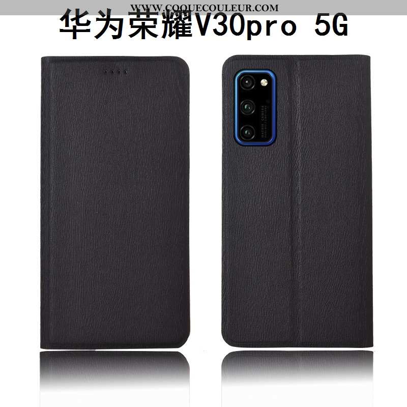 Étui Honor View30 Pro Modèle Fleurie Clamshell Cuir, Coque Honor View30 Pro Fluide Doux Tout Compris