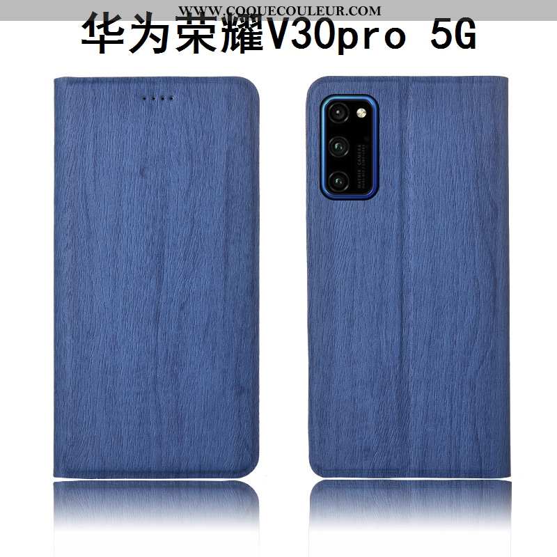 Étui Honor View30 Pro Modèle Fleurie Clamshell Cuir, Coque Honor View30 Pro Fluide Doux Tout Compris