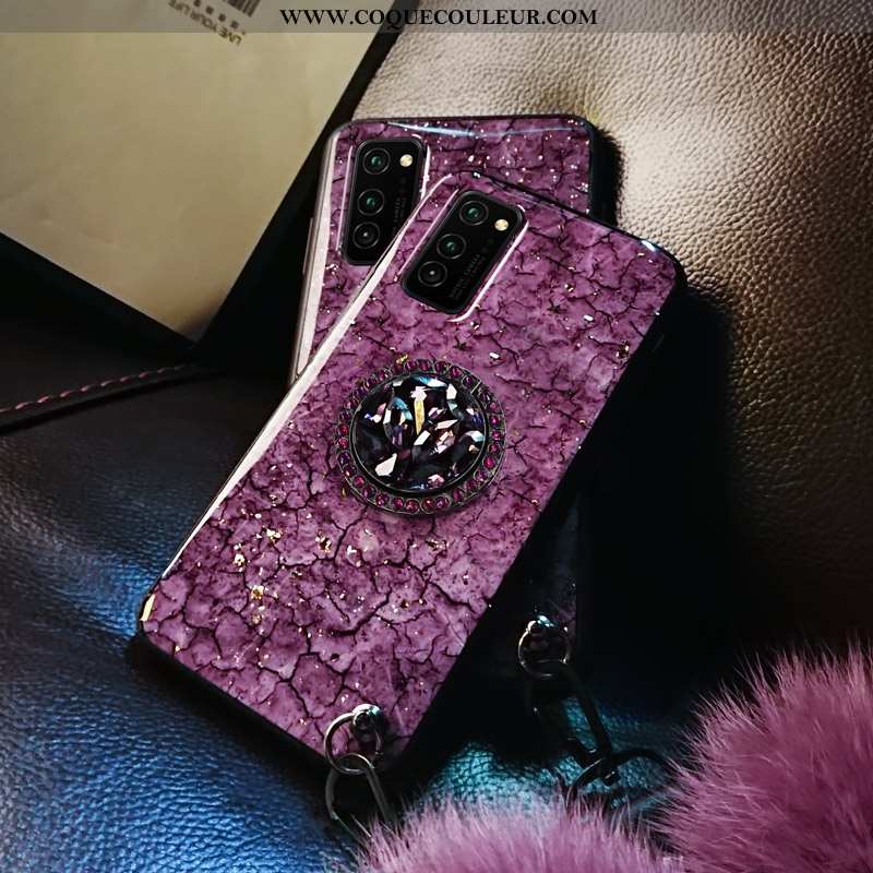 Housse Honor View30 Pro Légère Nouveau Verre, Étui Honor View30 Pro Silicone Simple Violet