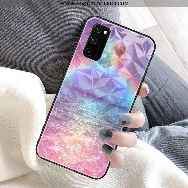 Étui Honor View30 Pro Protection Planète Téléphone Portable, Coque Honor View30 Pro Losange Violet